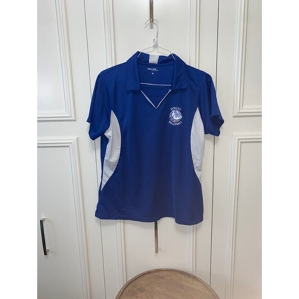 Bolles Bulldogs Ladies' Colorblock Polo Blue XL Bolles Volleyball Shirt